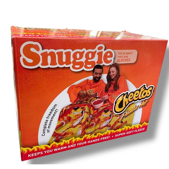 Snuggie x Cheetos Flamin' Hot Wearable Blanket w  Sleeves Fleece 71 x 54" Gift - Picture 4 of 12
